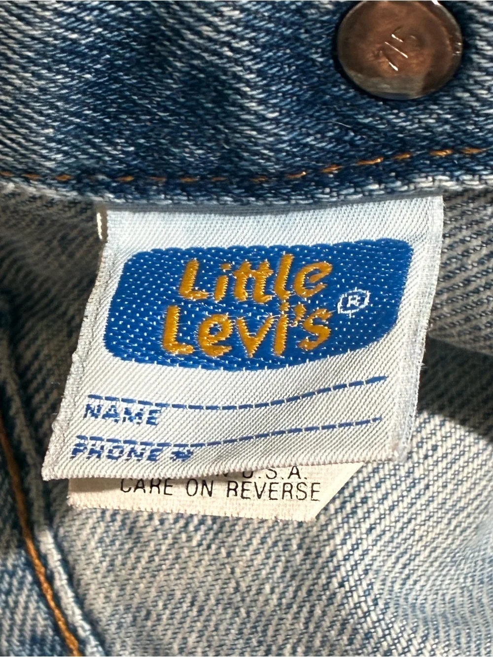 VTG Levi’s Little Levi’s Jean Jacket Orange Tab